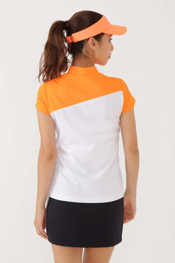 バイカラー メッシュダブルフェイス モックネック プルオーバー (WOMENS SPORT)（0123166501） | New Balance  Golf ( ニューバランスゴルフ ) | 【公式】通販 MIX.Tokyo