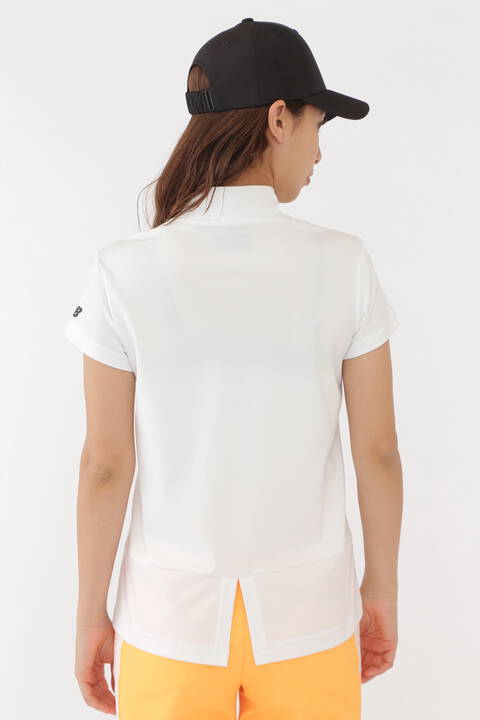 バックスリット 半袖 モックネック プルオーバー (WOMENS SPORT)