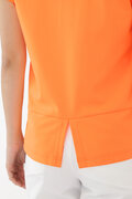 バックスリット 半袖 モックネック プルオーバー (WOMENS SPORT)