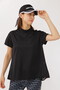 フラワーレース 半袖 モックネック プルオーバー (WOMENS SPORT)