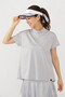 フラワーレース 半袖 モックネック プルオーバー (WOMENS SPORT)