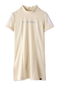 フラワーレース 半袖 モックネック ロング丈シャツ (WOMENS SPORT)