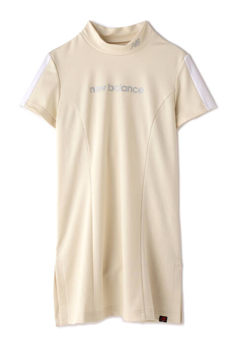 フラワーレース 半袖 モックネック ロング丈シャツ (WOMENS SPORT)