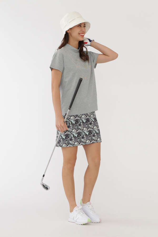 メランジベア天竺 半袖 モックネック プルオーバー (WOMENS METRO)