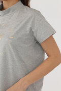 メランジベア天竺 半袖 モックネック プルオーバー (WOMENS METRO)