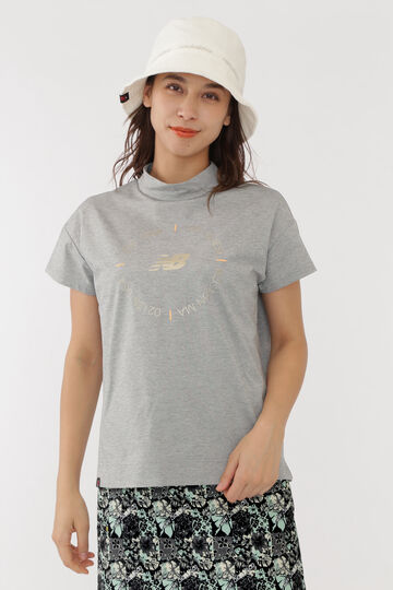メランジベア天竺 半袖 モックネック プルオーバー (WOMENS METRO)