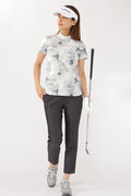 フラワー 半袖 モックネック プルオーバー (WOMENS METRO)