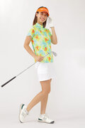 フラワー 半袖 モックネック プルオーバー (WOMENS METRO)