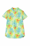 フラワー 半袖 モックネック プルオーバー (WOMENS METRO)
