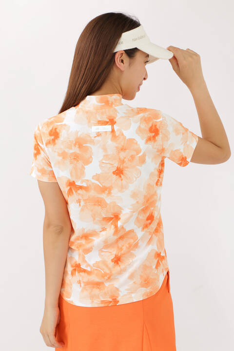 フラワー 半袖 モックネック プルオーバー (WOMENS METRO)