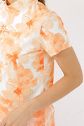 フラワー 半袖 モックネック プルオーバー (WOMENS METRO)