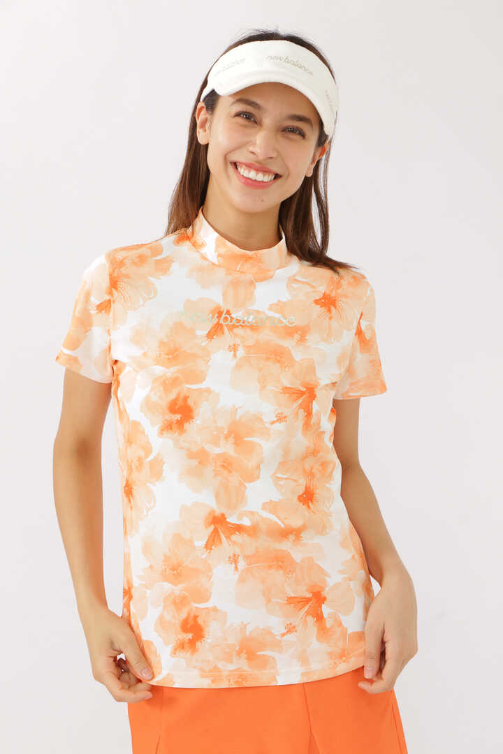 フラワー 半袖 モックネック プルオーバー (WOMENS METRO)