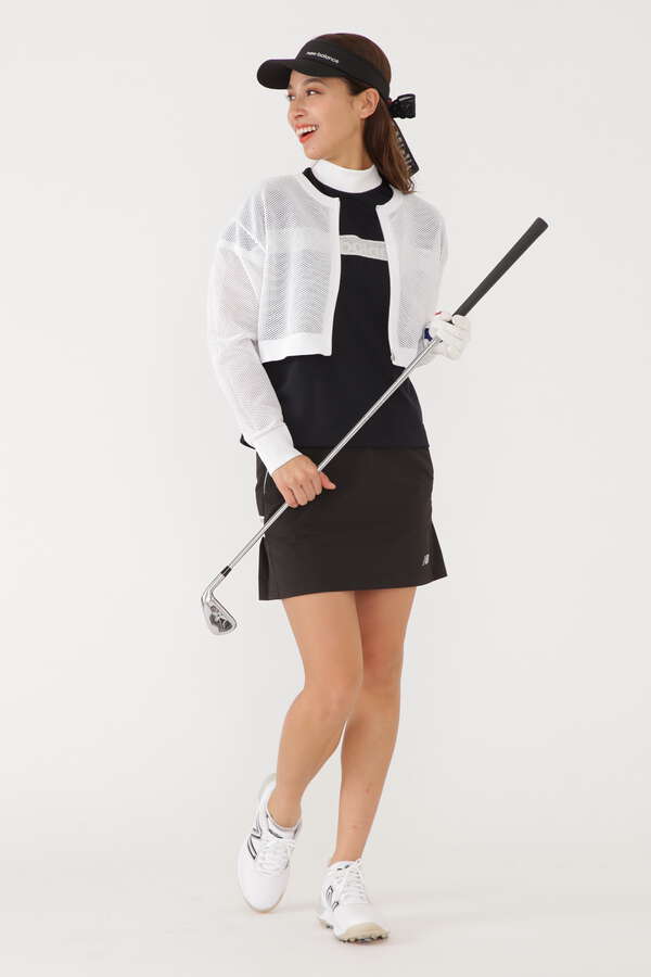 メッシュロゴ 半袖 モックネック プルオーバー (WOMENS SPORT)