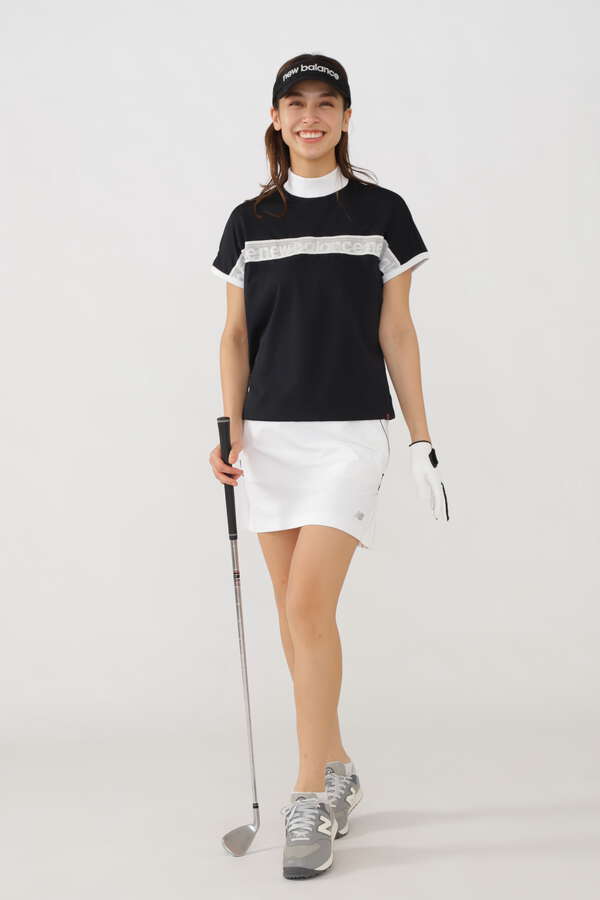 メッシュロゴ 半袖 モックネック プルオーバー (WOMENS SPORT)