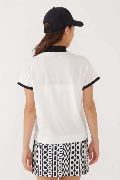メッシュロゴ 半袖 モックネック プルオーバー (WOMENS SPORT)