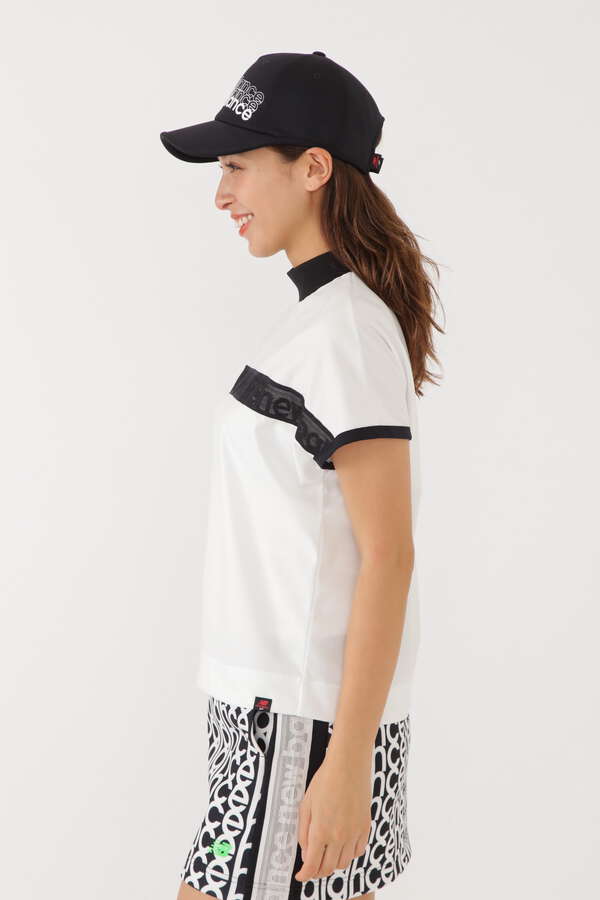 メッシュロゴ 半袖 モックネック プルオーバー (WOMENS SPORT)