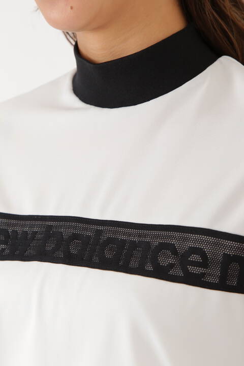 メッシュロゴ 半袖 モックネック プルオーバー (WOMENS SPORT)