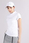 【直営店舗限定】トーナルクリアロゴ 半袖 モックネック プルオーバー (WOMENS)
