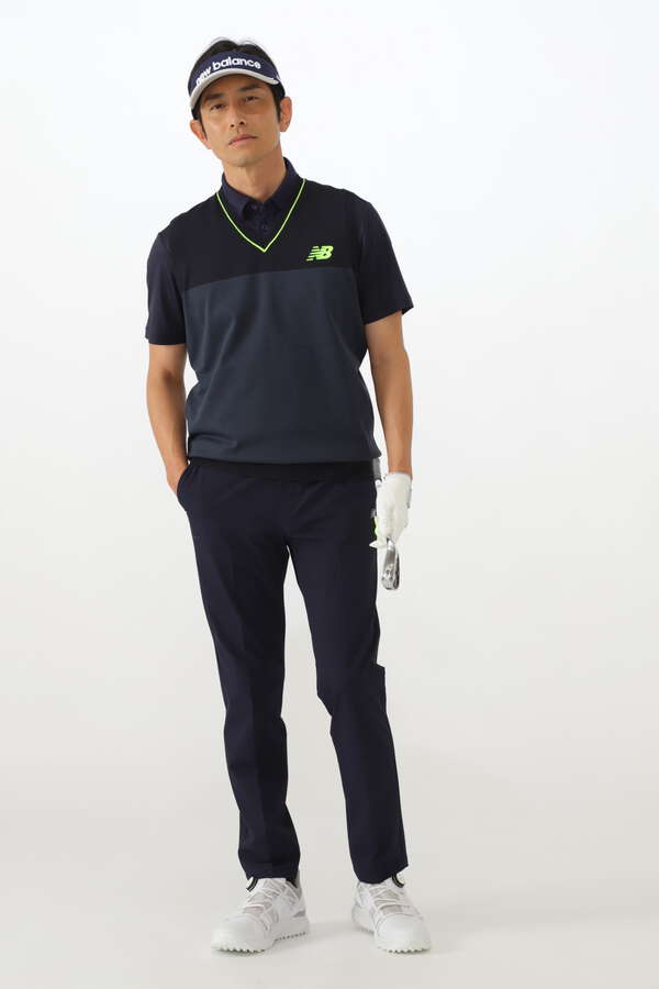 ハイテンション鹿の子×メッシュ 半袖 カラーシャツ (MENS WORLD)