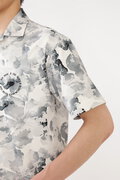 フラワー 半袖 オープン カラーシャツ (MENS METRO)