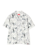 フラワー 半袖 オープン カラーシャツ (MENS METRO)