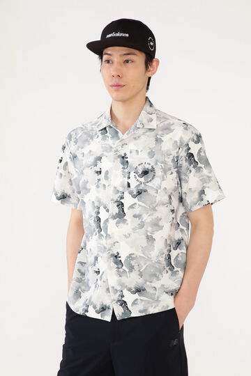 フラワー 半袖 オープン カラーシャツ (MENS METRO)
