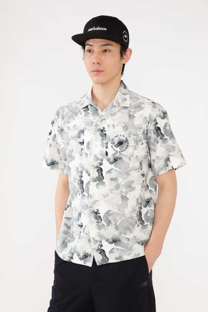 フラワー 半袖 オープン カラーシャツ (MENS METRO)