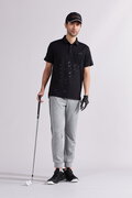 【直営店舗限定】トーナルクリアロゴ 半袖 カラーシャツ (MENS)