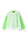 メッシュジャカード×リピートロゴ オフモックネック ニット プルオーバー (WOMENS SPORT)