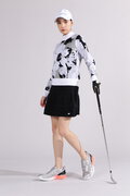 【直営店舗限定】ハイビスカス 長袖 モックネック ニット プルオーバー (WOMENS)
