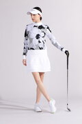 【直営店舗限定】ハイビスカス 長袖 モックネック ニット プルオーバー (WOMENS)