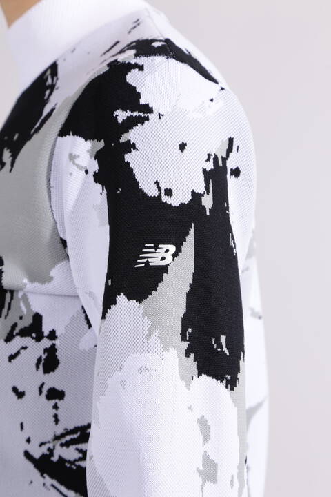 【直営店舗限定】ハイビスカス 長袖 モックネック ニット プルオーバー (WOMENS)