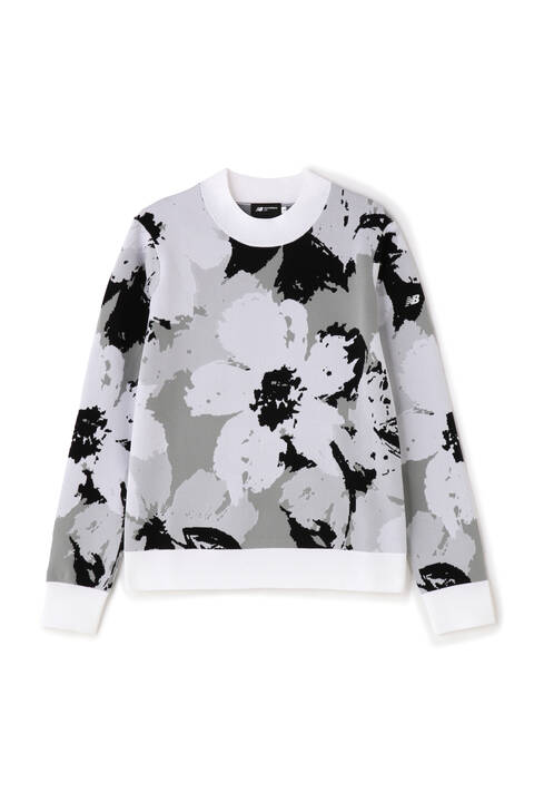 【直営店舗限定】ハイビスカス 長袖 モックネック ニット プルオーバー (WOMENS)
