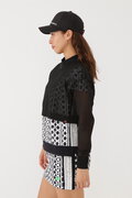 メッシュ ニット ショート丈 ブルゾン (WOMENS SPORT)