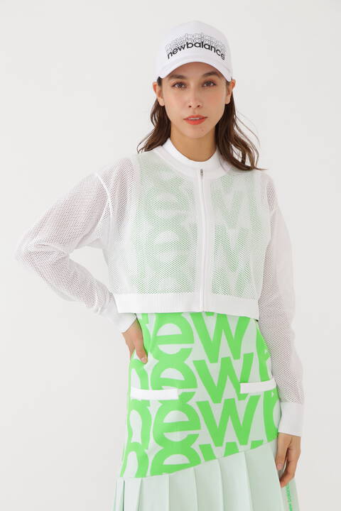 メッシュ ニット ショート丈 ブルゾン (WOMENS SPORT)