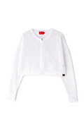 メッシュ ニット ショート丈 ブルゾン (WOMENS SPORT)