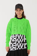 メッシュ ニット ショート丈 ブルゾン (WOMENS SPORT)