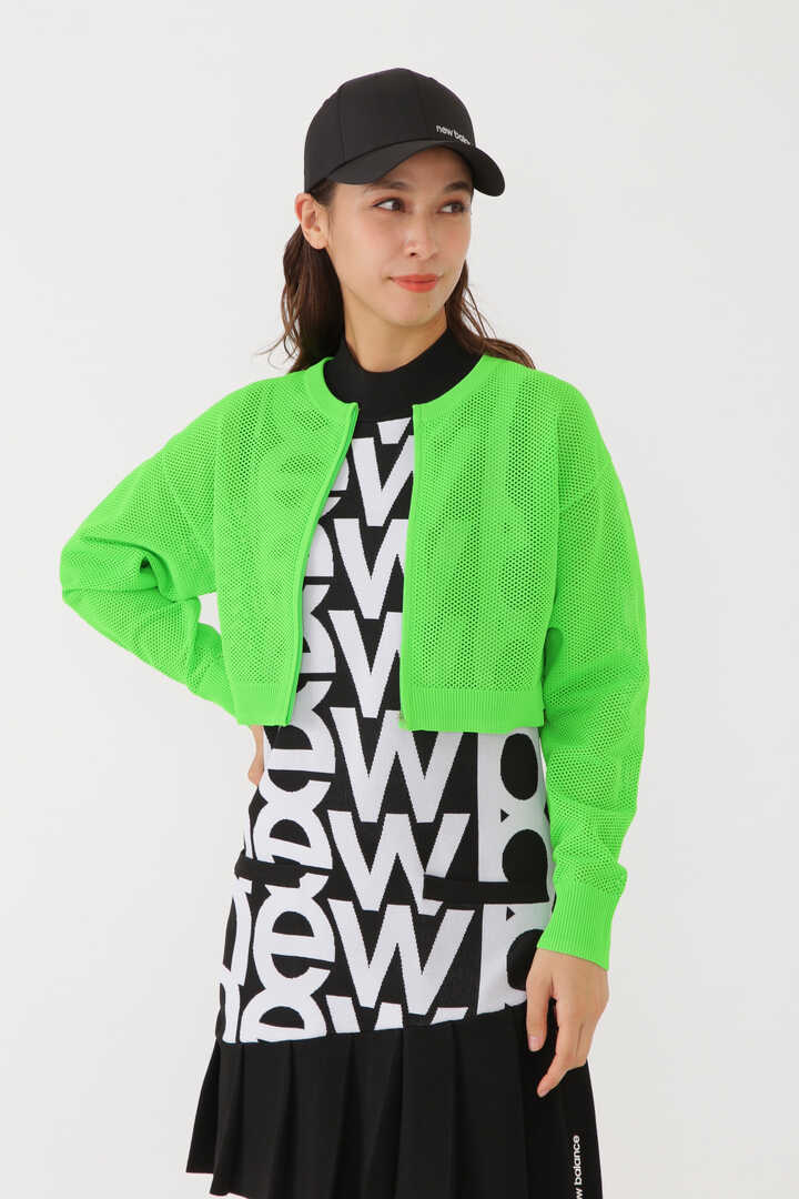 メッシュ ニット ショート丈 ブルゾン (WOMENS SPORT)