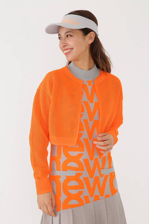 メッシュ ニット ショート丈 ブルゾン (WOMENS SPORT)