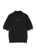 【直営店舗限定】ハーフスリーブ モックネック ニット プルオーバー (WOMENS)