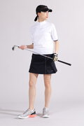 【直営店舗限定】ハーフスリーブ モックネック ニット プルオーバー (WOMENS)