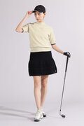 【直営店舗限定】ハーフスリーブ モックネック ニット プルオーバー (WOMENS)