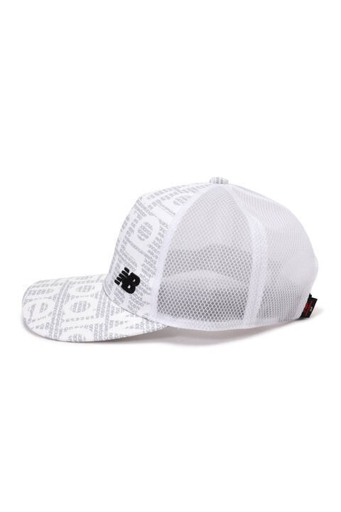 ツイル×メッシュ ブロックシャドーロゴ 5パネルキャップ (UNISEX SPORT)