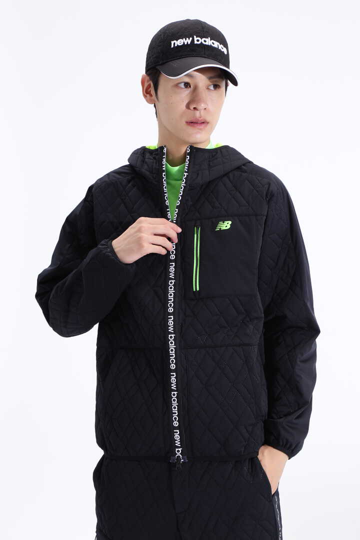 ダイヤ柄キルト フルジップ フーディー (MENS SPORT)