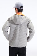 ダイヤ柄キルト フルジップ フーディー (MENS SPORT)