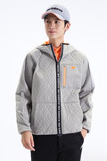 ダイヤ柄キルト フルジップ フーディー (MENS SPORT)