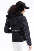 脱着ファーフード付き ライトダウン フルジップ ジャケット (WOMENS SPORT)
