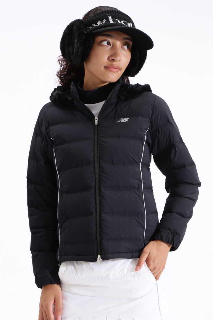 脱着ファーフード付き ライトダウン フルジップ ジャケット (WOMENS SPORT)