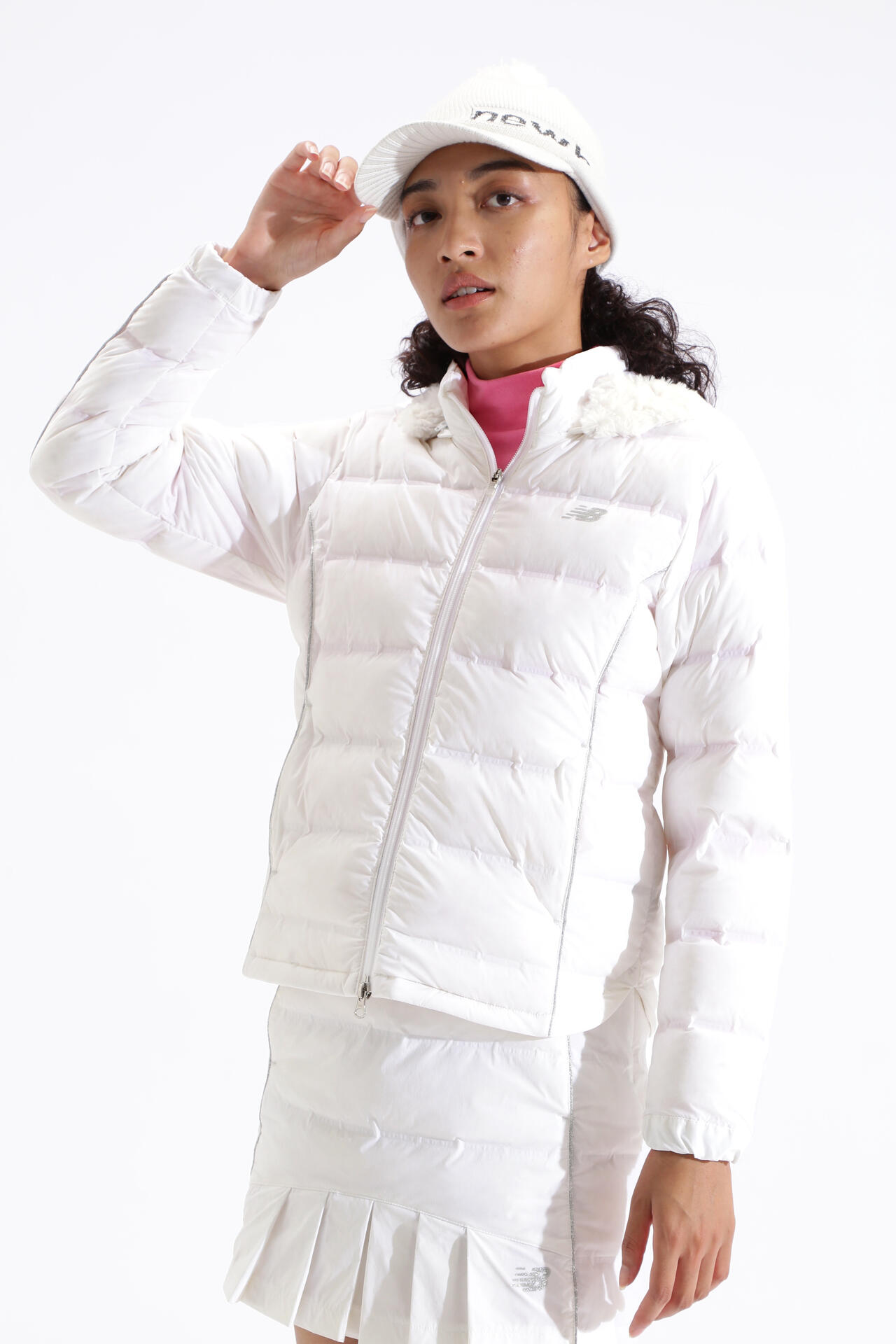 脱着ファーフード付き ライトダウン フルジップ ジャケット (WOMENS SPORT)