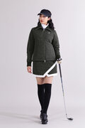 【直営店舗限定】マーブル柄 フルジップ 中綿 ブルゾン (WOMENS)